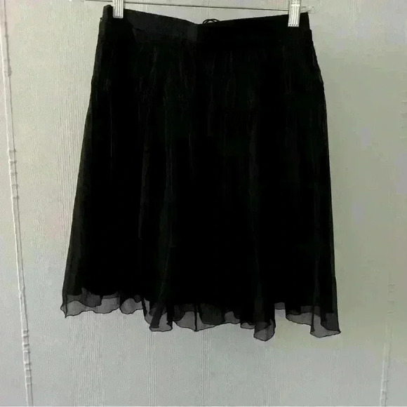 NWT CARVEN Jupe Crepon 999 noir Size US 10 - Picture 1 of 5